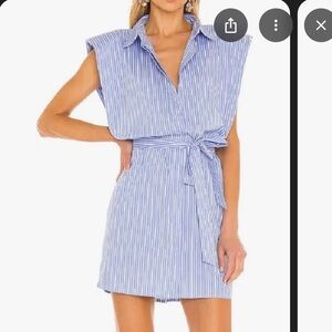 Striped Blue Shirt Dress